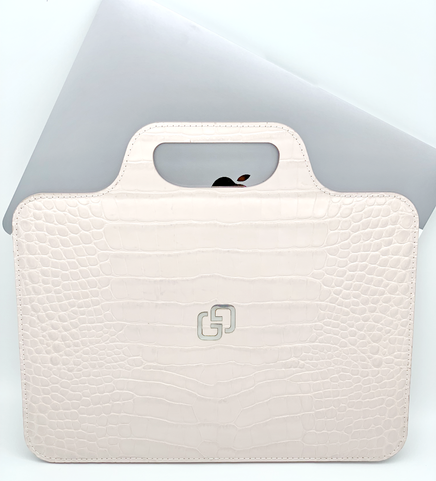 Сумка (чехол) Golden Gram GG® Для MacBook Pro, Air (Pink Alligator) 2020 натуральная кожа аллигатора